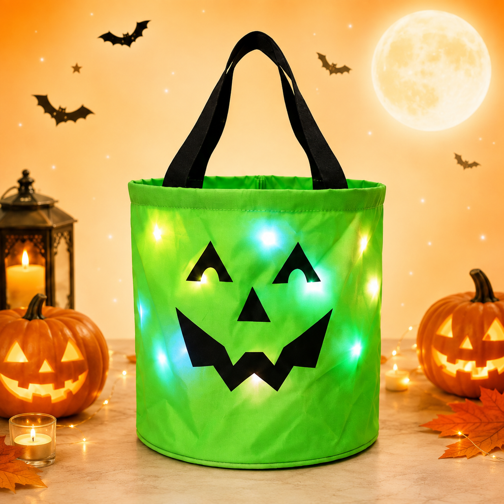 Light-Up Halloween Trick-or-Treat Bags