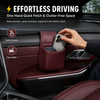✨ Premium Leather Car Door Storage Pocket — Dual-Layer Scratch-Proof Organizer for Phones & Keys 🚗💨