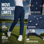 Men's Lightweight Stretch Golf & Dress Pants — All-Day Performance & Versatile Comfort