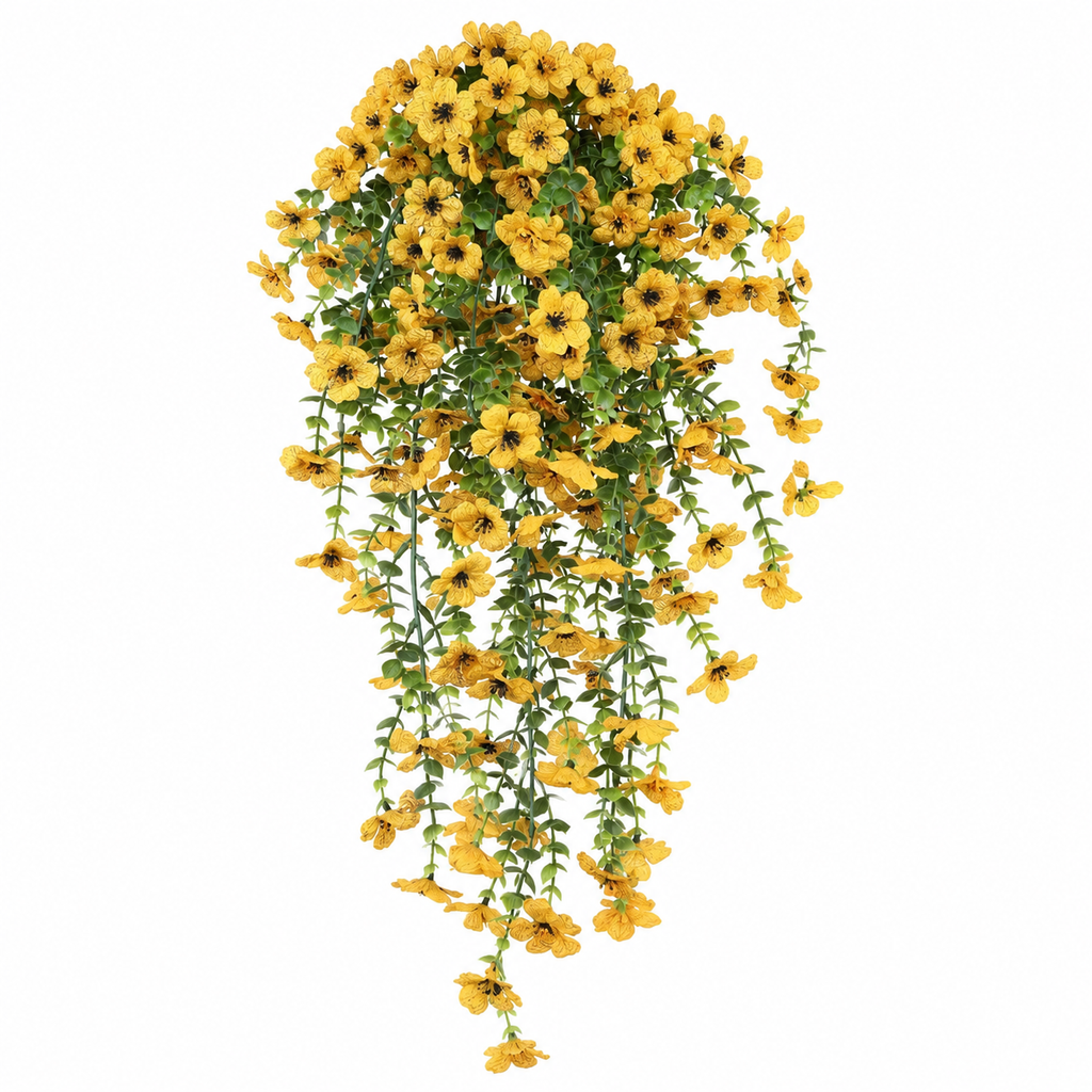 🌿 Maintenance-Free 30-Inch Cascading Faux Daisy Vines – Rich Seasonal Porch & Window Box Decor (8 PCS)