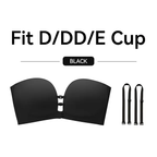 ✨Womens Strapless Front Closure Bra Push Up Lift Bra Padded Add Cup Non Slip Anti-Slip Grip & Removable Straps Fit Outfits Wireless Supportive Seamless
