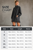 Women's Oversized Fringe Sweatshirt Dress