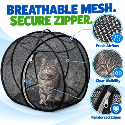 🐱 Pop Up Cat Playpen | 32-Inch Breathable Mesh Enclosure for Indoor & Outdoor Use 🌿