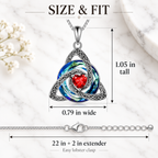 Celtic Trinity Knot Birthstone Necklace - Eternal Love Pendant & Perfect Gift