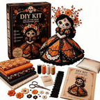 DIY Day of the Dead Butterfly Skull Doll Sewing Kit – Complete Craft Set
