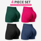 Women's High-Waisted Butt-Lifting Athletic Shorts (4-Pack)