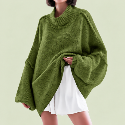 🍂 Oversized Batwing Sleeve Knit Sweater – Effortless Fall Style! 💕