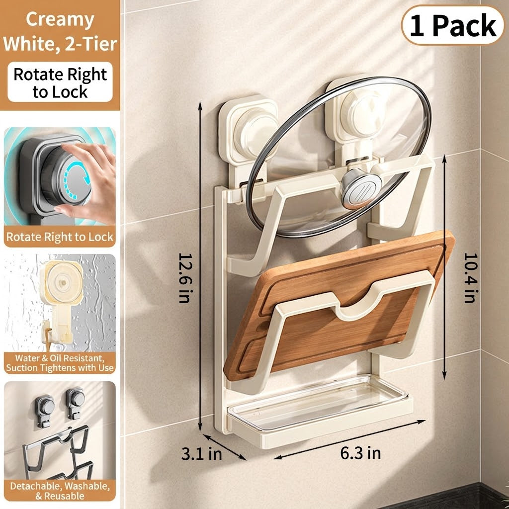 Countertop Pot Lid & Utensil Organizer