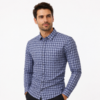 Men's Classic Plaid Slim Fit Button Down Shirt