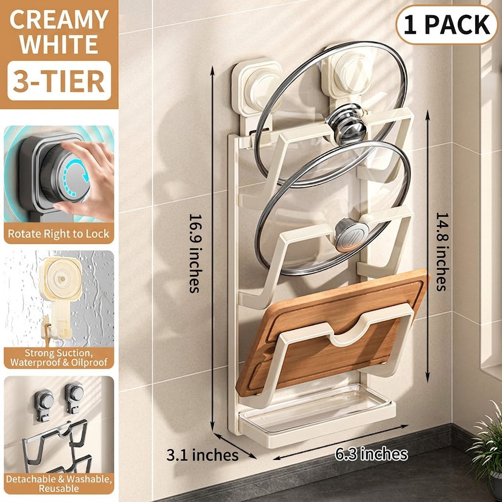 Countertop Pot Lid & Utensil Organizer