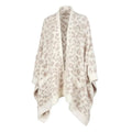 Women's Faux Sherpa Wearable Cape Blanket — One Size, Solid Color Double-Layer Design