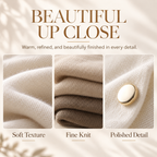 Women's Elegant Side-Button Asymmetric Knit Poncho