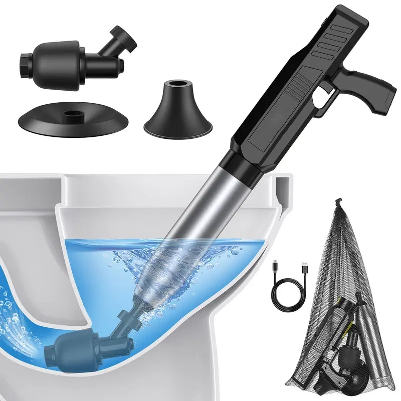 Electric Air Drain Plunger – Powerful Clog Removal for Toilets & Sinks