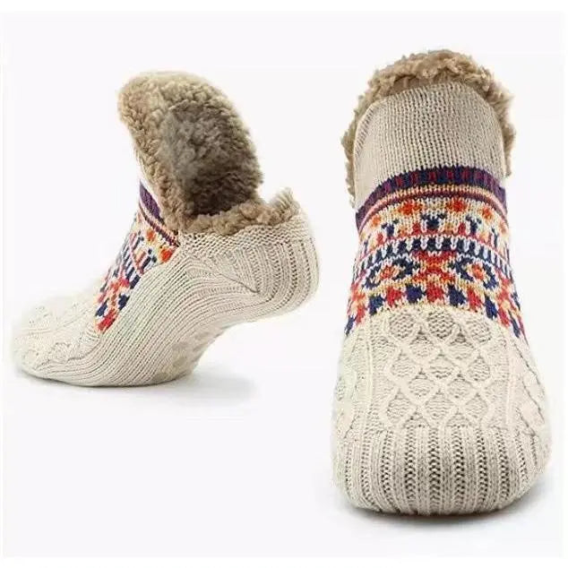 Cozy Non-Slip Slipper Socks – Ultra-Soft Fleece Lining & Stretchy Comfort