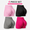 Women's High-Waisted Butt-Lifting Athletic Shorts (4-Pack)