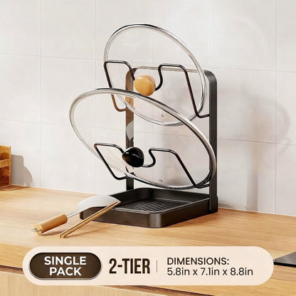 Countertop Pot Lid & Utensil Organizer