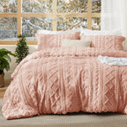 Boho Tufted Embroidery Comforter Set
