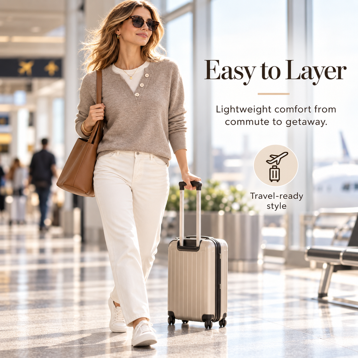 Women’s Lightweight Layering Top – Relaxed Fit Everyday Essential