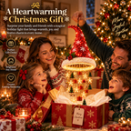 🎄 Premium Lighted Christmas Chandelier ✨ Festive Hanging Holiday Decor with Warm Glowing Lights