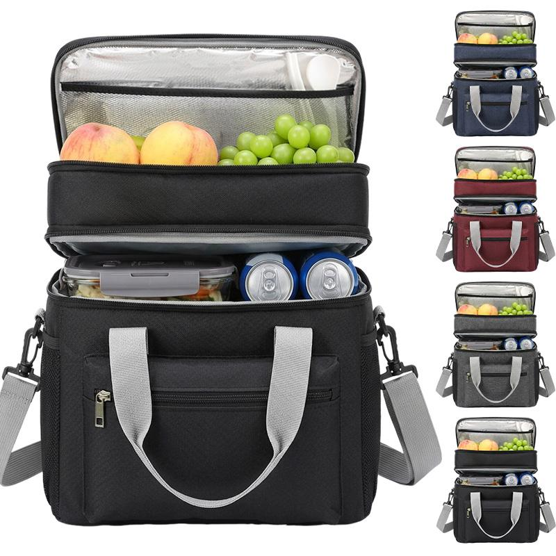 🥪2-in-1 Double-Layer Insulated Lunch Bag – Pack More, Keep It Hot or Cold Longer!✨