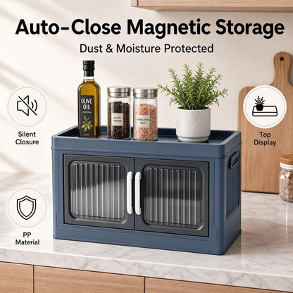 📦20" Multi-Purpose Storage Cabinet with Magnetic Auto-Close Doors & Carry Handles📦