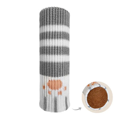 16/24 Pcs Christmas Knit Chair Leg Socks with Felt Pads – Non-Slip Furniture Floor Protectors