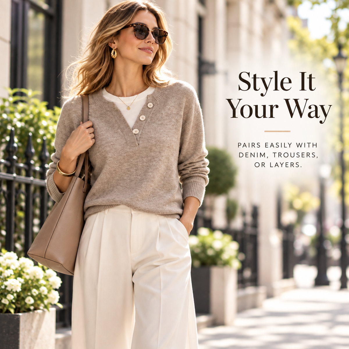 Women’s Lightweight Layering Top – Relaxed Fit Everyday Essential