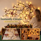 ✨ Flexible LED Branch Lights – Warm White Christmas Wall Decor