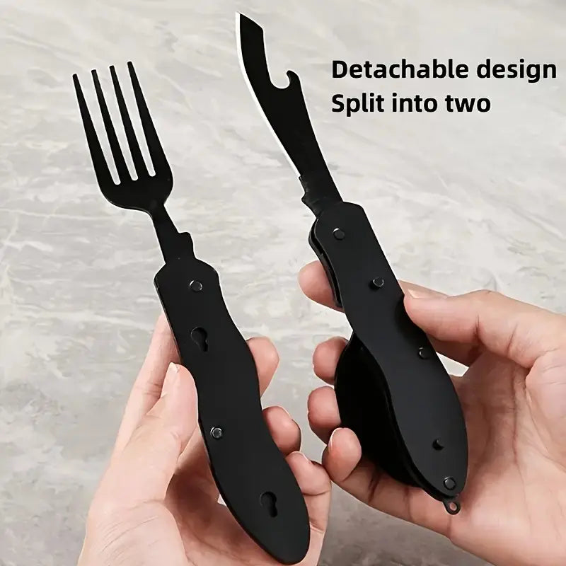 🥄 4-in-1 Folding Camping Utensil Set 🏕️