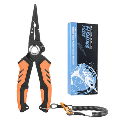 🎣17-4 Stainless Steel Fishing Pliers – Tungsten Carbide Cutter & Hook Remover🎣