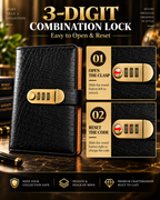 📖 A6 savings notebook, 3-Digit Resettable Password Lock, suitable for storing money and important documents 🔐