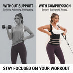 Women's Zip-Up Sauna Sweat Vest with Compression Support