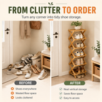 Foldable Bamboo Corner Organizer: Instant Clutter-Free Space in Seconds