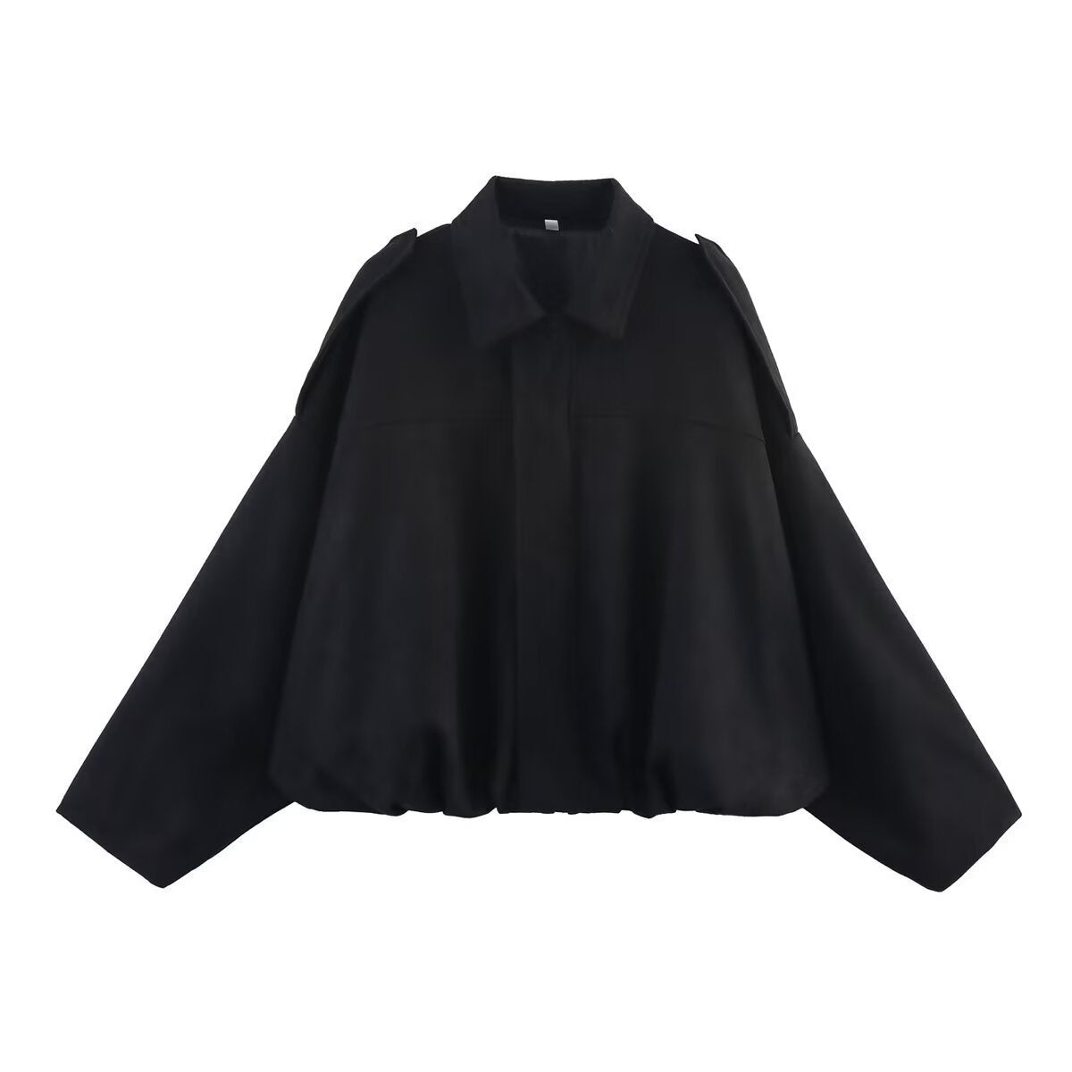 🍂 Women's Vintage Faux Suede Jacket – Oversized Cropped Fit & Zip Front