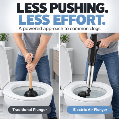 Electric Air Drain Plunger – Powerful Clog Removal for Toilets & Sinks