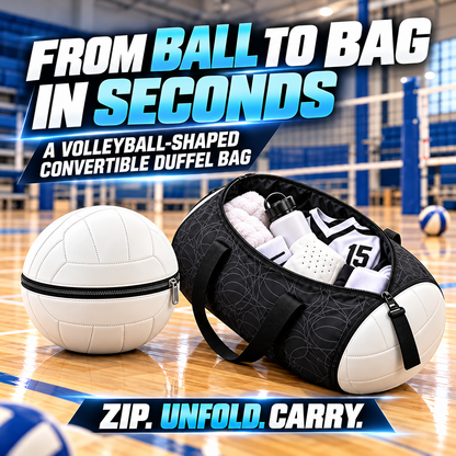🏐Volleyball-Shaped Duffel Bag – One Bag, Two Forms!🏐