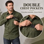 Men’s Rugged Utility Shirt – Long Sleeve Button-Up with Dual Chest Pockets