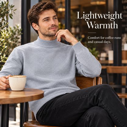 Men’s Classic Mock Neck Knit Sweater