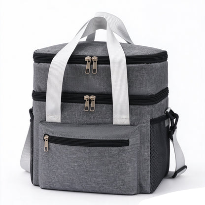 🍱 Dual-Layer Insulated Lunch Bag | Leakproof Cooler Tote with Strap ❄️