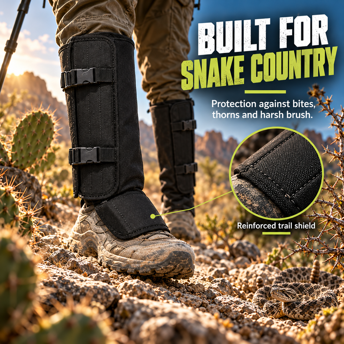 🛡️Heavy-Duty Snake-Proof Leg Guards—Essential Protective Gear for Hiking and Hunting! 🌲