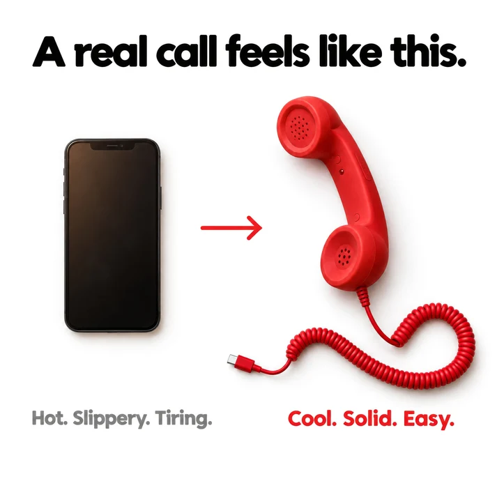 ☎️ Retro telephone handset with Type-C interface 📞