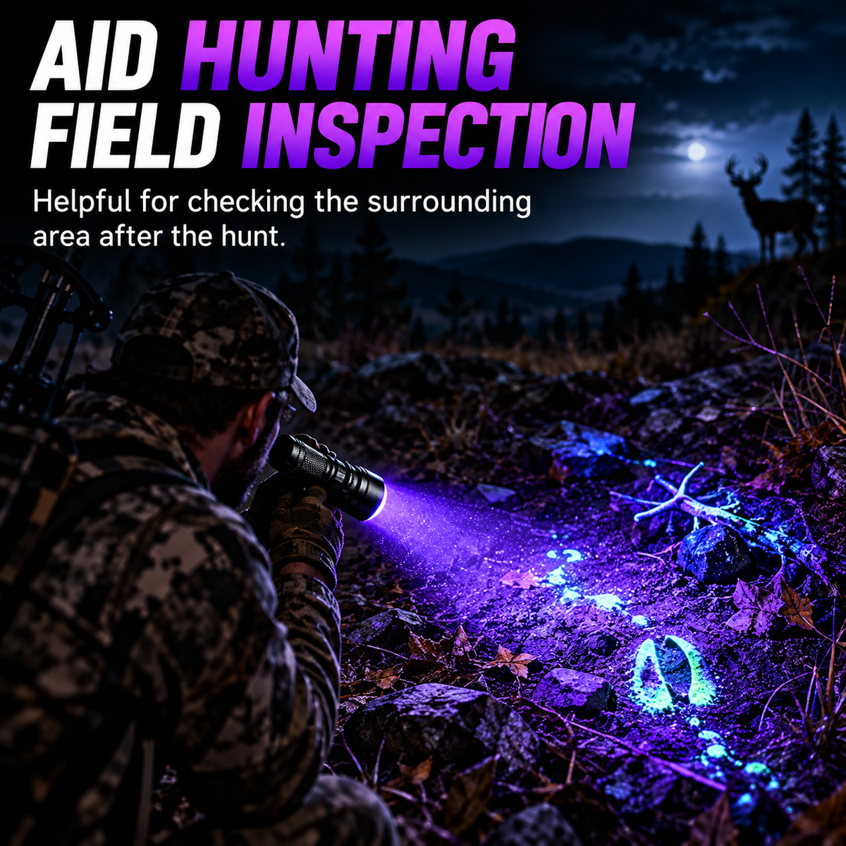 🔦51-LED UV Flashlight — Track Your Prey with Precision🦌