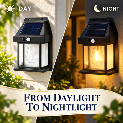☀️ Vintage Solar Wall Lantern – Warm Glow for Your Outdoor Space ✨