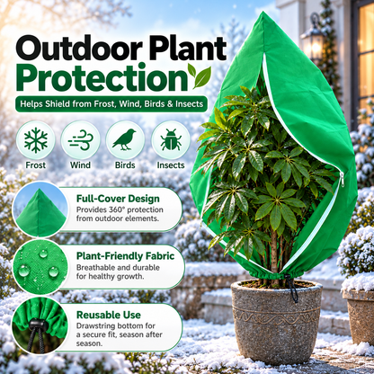 5-Pack Reusable Plant Frost Covers – Breathable Winter Protection