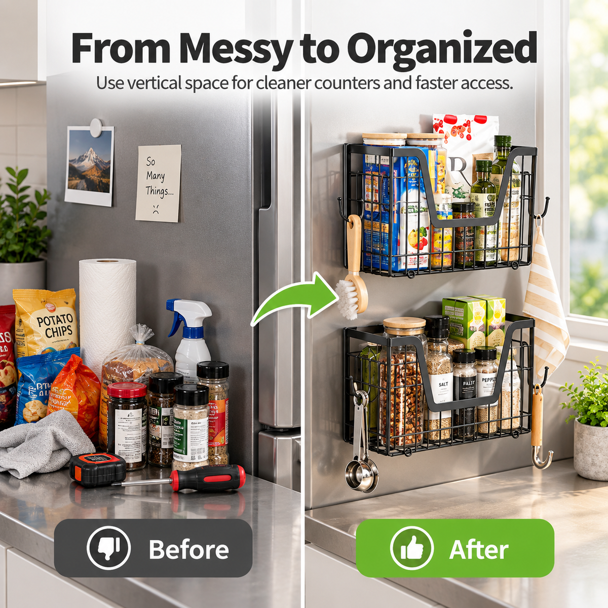 Magnetic Fridge Storage Shelf – More Space, Less Clutter