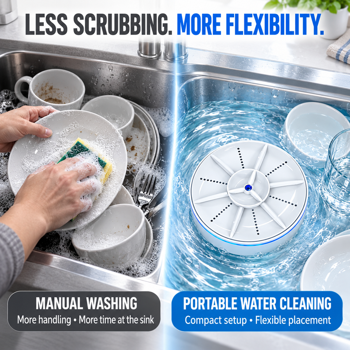 🫧Portable Ultrasonic Mini Washer for Dishes & Laundry🫧