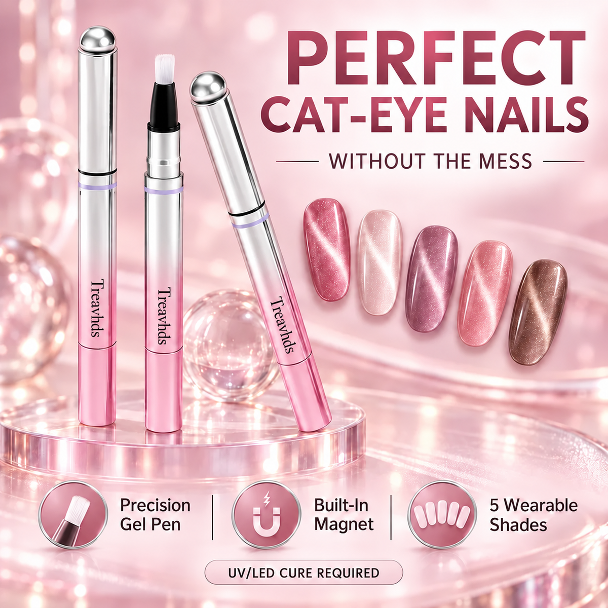 ⭐All-in-One Magnetic Cat-Eye Gel Nail Pen