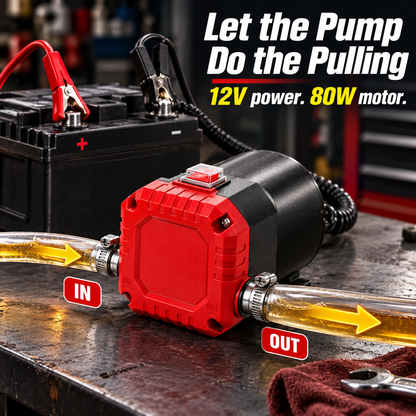 🛠️ 12V 80W Electric Oil Extractor & Diesel Transfer Pump Kit with Hoses – For Compatible Cars, Trucks, RVs & Boats