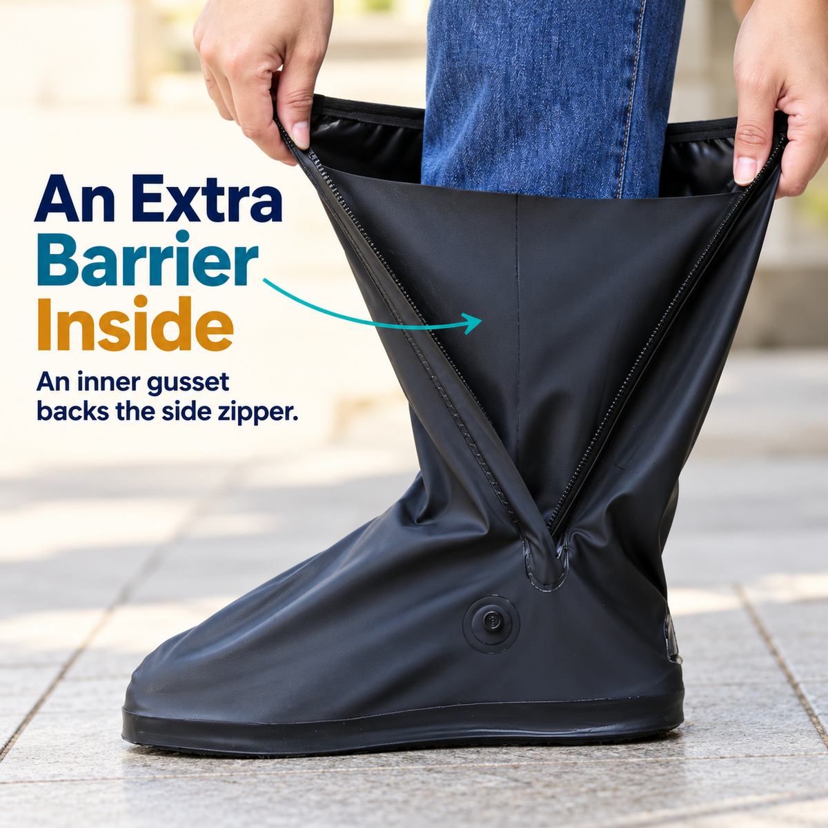 All-Weather Waterproof Shoe Covers for Men & Women ☔ | Non-Slip Tall Rain Boot Guards with Secure Fit 👟