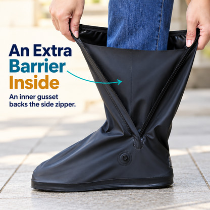 All-Weather Waterproof Shoe Covers for Men & Women ☔ | Non-Slip Tall Rain Boot Guards with Secure Fit 👟